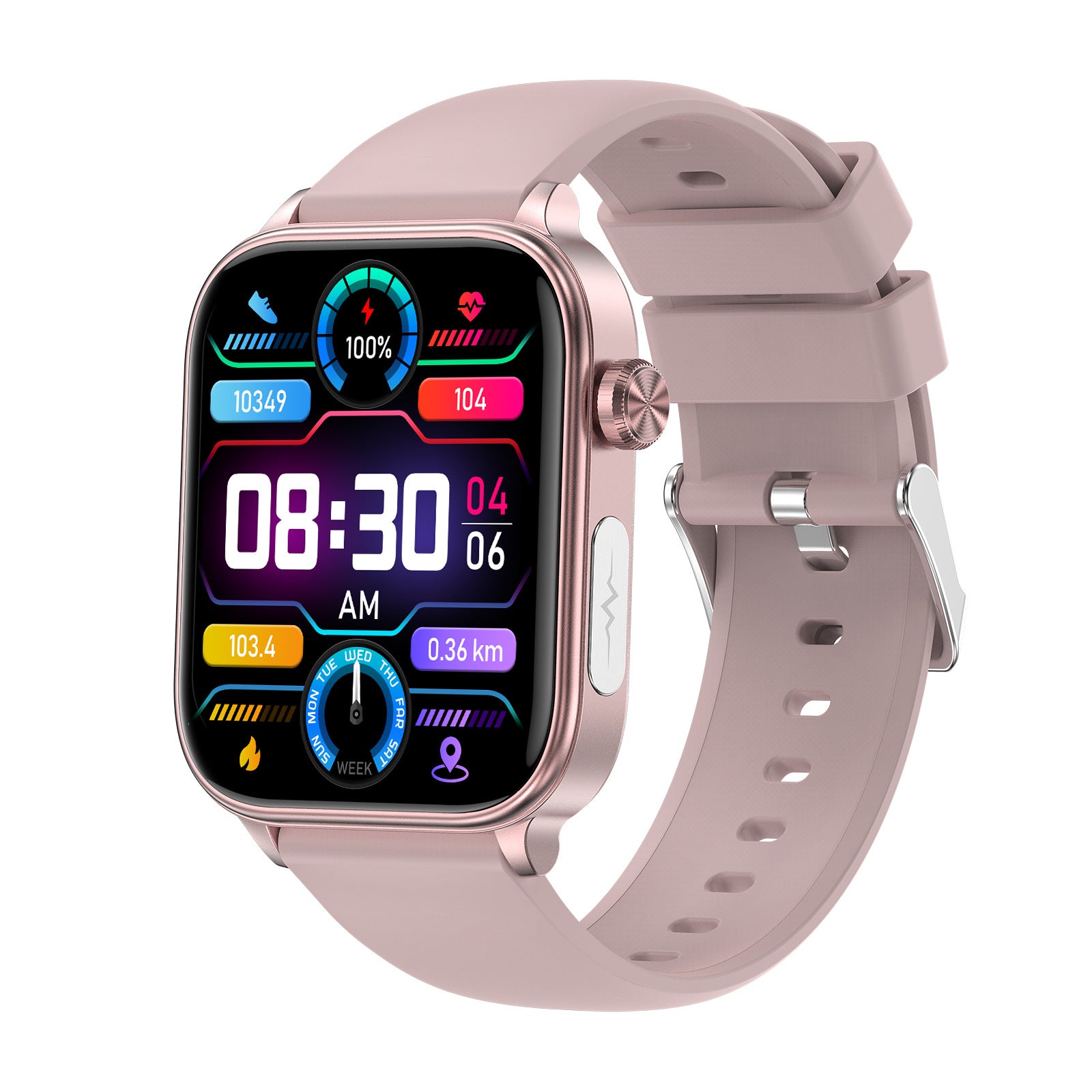 ET570 Smart Watch with Bluetooth Call, ECG Function, Non-invasive Blood Glucose, and True Blood Oxygen Monitoring