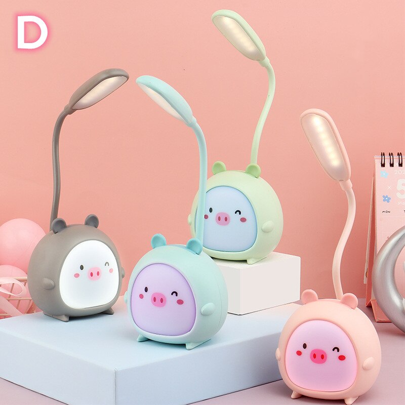Creative Gift Cartoon Animal Mini Table Lamp USB Charging Energy-Saving Led Table Lamp Atmosphere Lamp Students Learn To Write