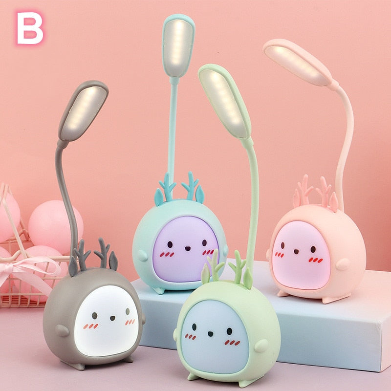 Creative Gift Cartoon Animal Mini Table Lamp USB Charging Energy-Saving Led Table Lamp Atmosphere Lamp Students Learn To Write