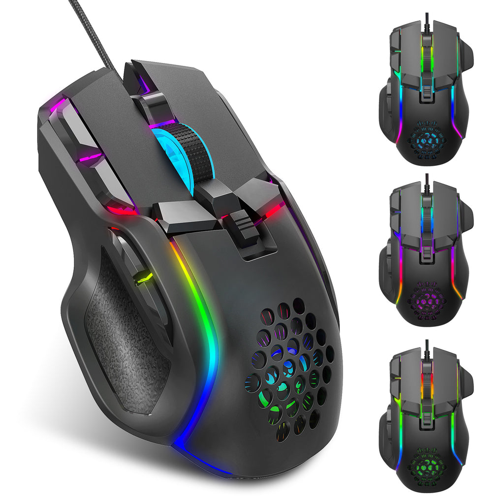 Gaming mouse RGB lighting 12800 DPI adjustable