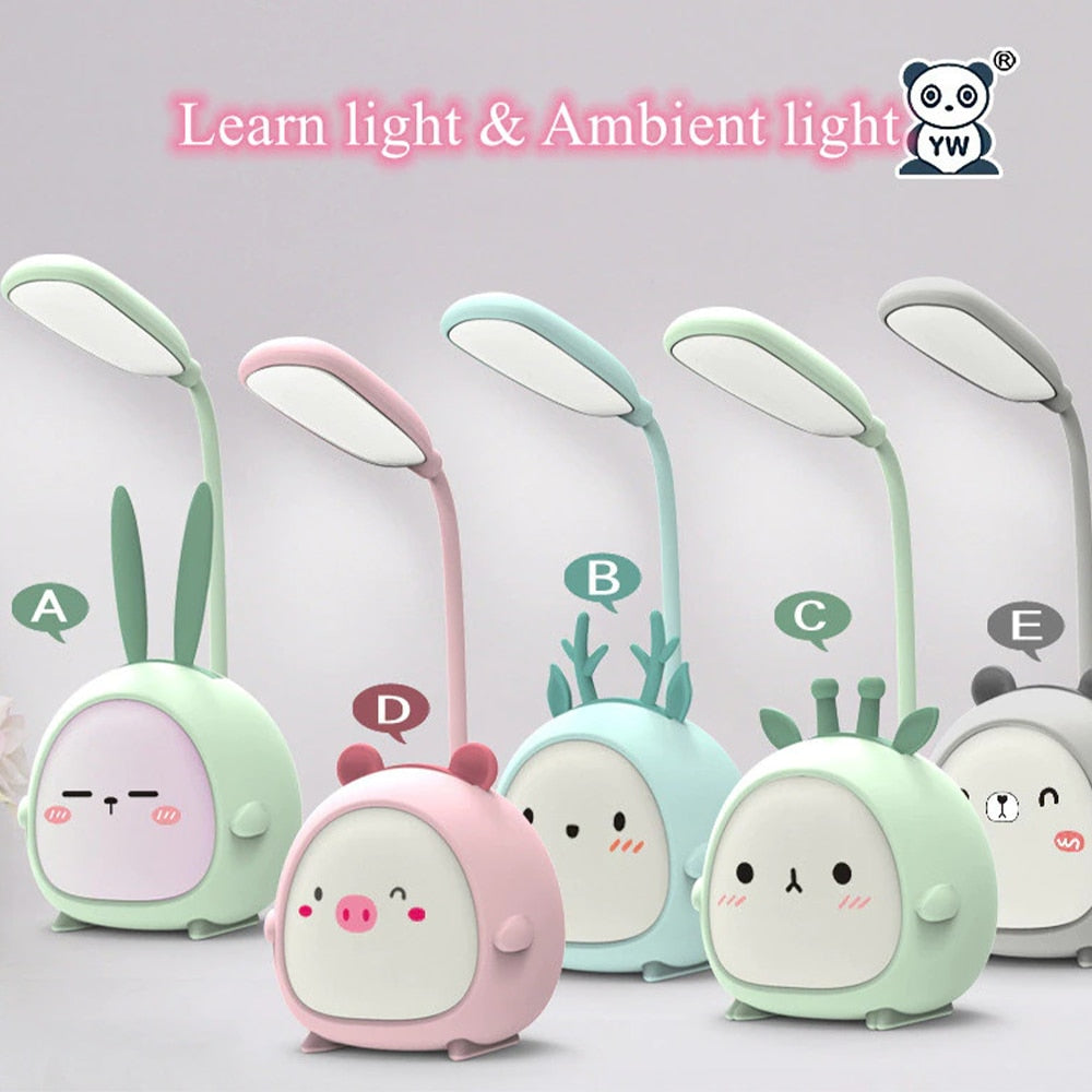 Creative Gift Cartoon Animal Mini Table Lamp USB Charging Energy-Saving Led Table Lamp Atmosphere Lamp Students Learn To Write