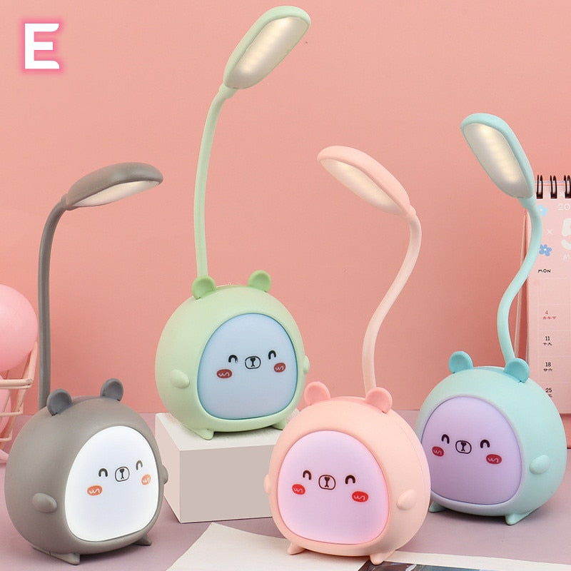 Creative Gift Cartoon Animal Mini Table Lamp USB Charging Energy-Saving Led Table Lamp Atmosphere Lamp Students Learn To Write