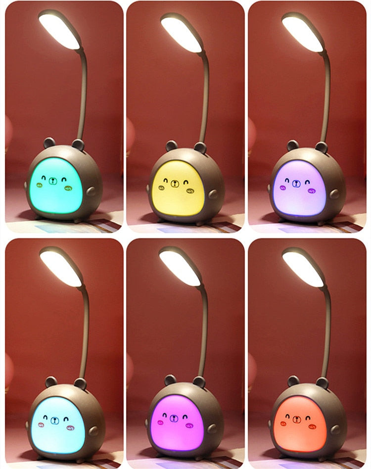 Creative Gift Cartoon Animal Mini Table Lamp USB Charging Energy-Saving Led Table Lamp Atmosphere Lamp Students Learn To Write